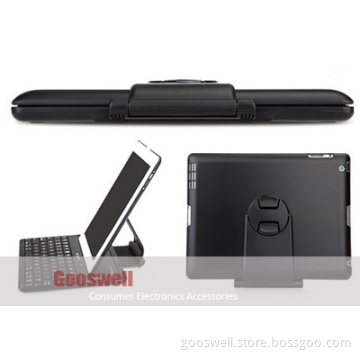 Snap-on case stand with rechargeable bluetooth keyboard